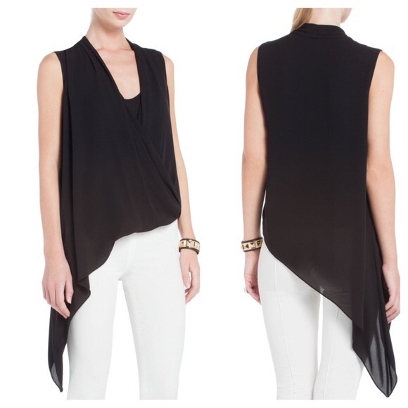 BCBG MaxAzria Cecil Asymmetrical Draped Top - Picture 1 of 6